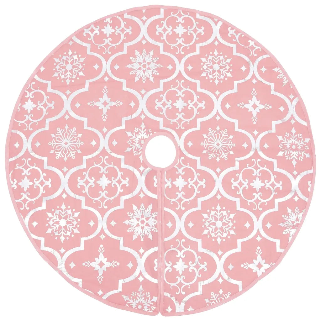 Gonna Albero Natale Raffinata con Calza Rosa Tessuto 122 cm 330285