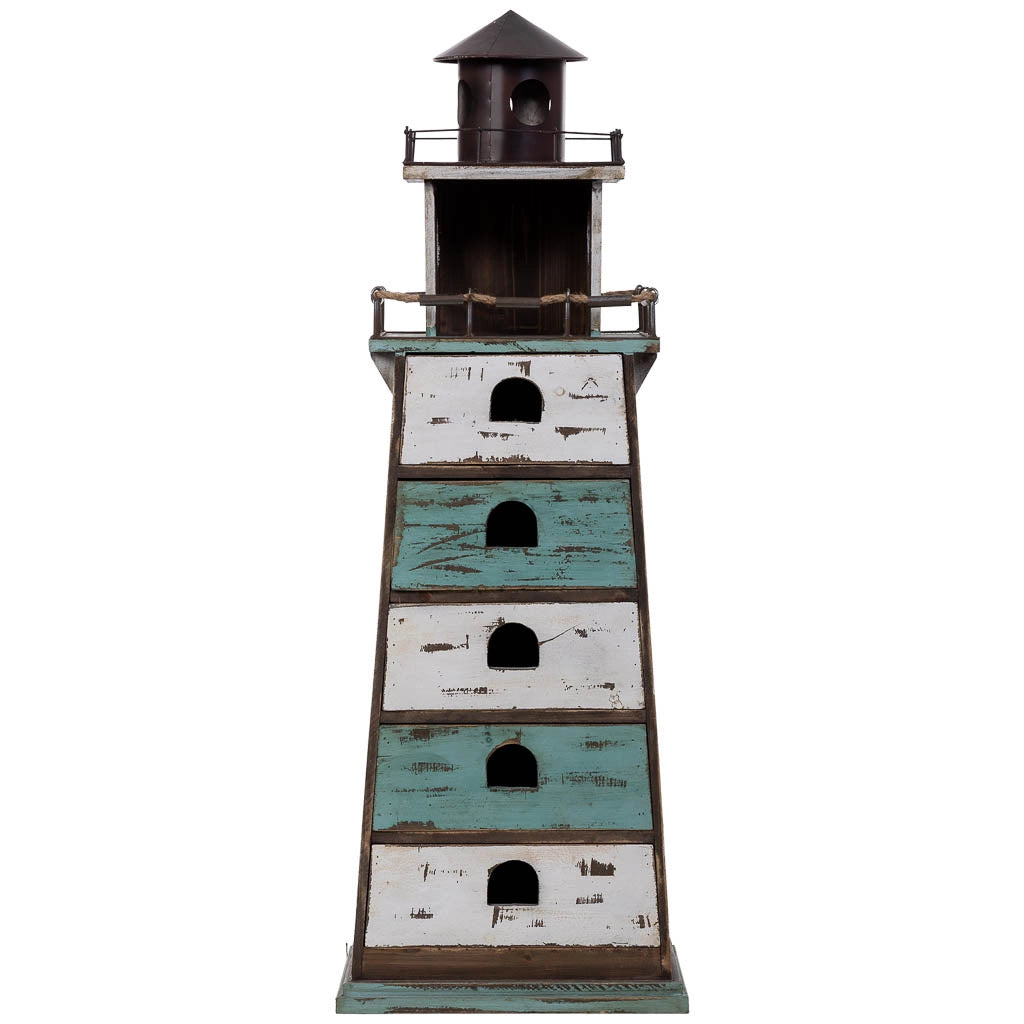 Mensola Lighthouse in legno e metallo marrone 41x27x115h cm