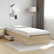 Struttura del letto-Giroletto Marrone 90 x 190 cm Legno multistrato 627629