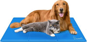 Matteo per animali domestici, cuscino rinfrescante, blu, pietra di liscio per cani, ideale per pavimenti, divani, letti, recinti e in auto, blu