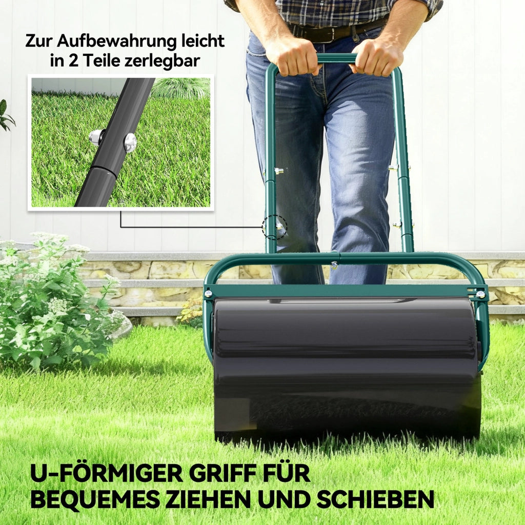 Rullo per Prato ¨C Zephmum ¨C 58x32.5x113 cm Verde Scuro Acciaio