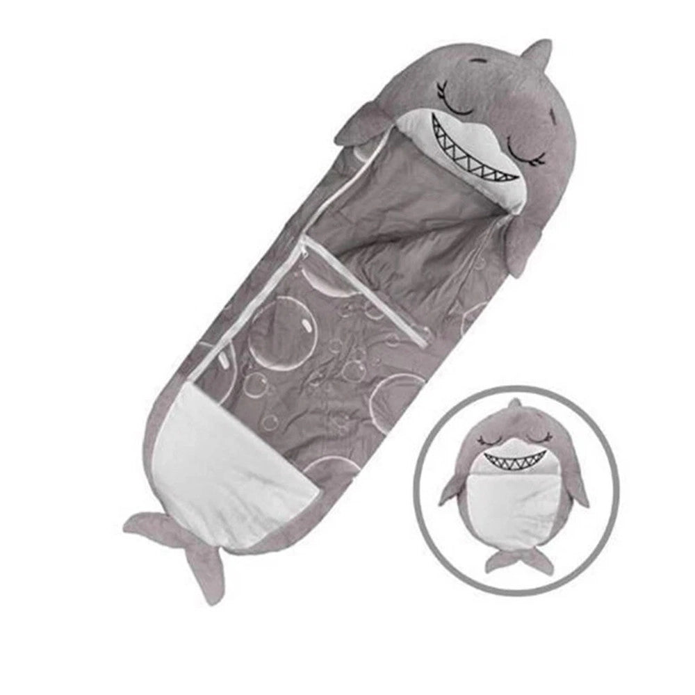 Trade Shop - Sacco A Pelo Per Bambini Con Cuscino Morbido Confortevole Pieghevole 2in1 Campeggio Casa -