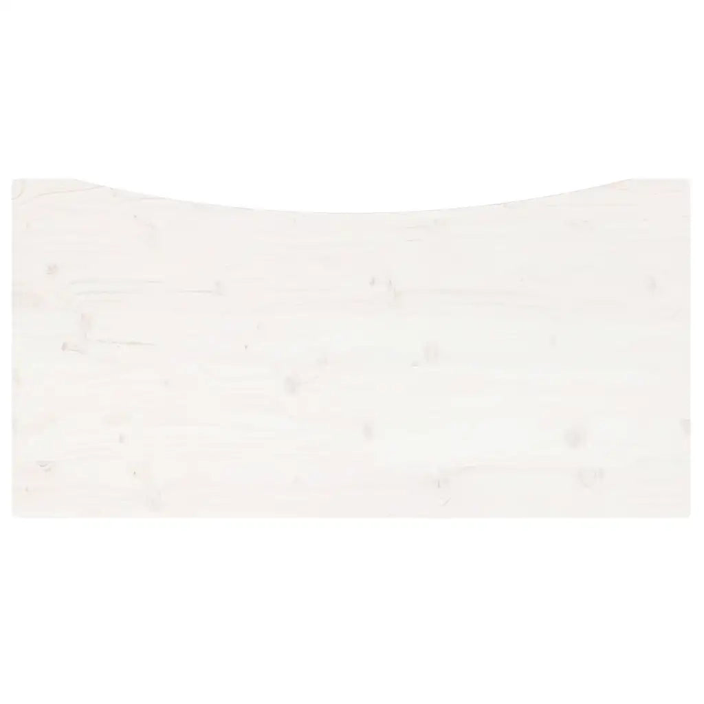 Piano Tavolo | Superficie Tavolo | Piano Scrivania Bianco 110x55x2,5 cm in Legno Massello di Pino