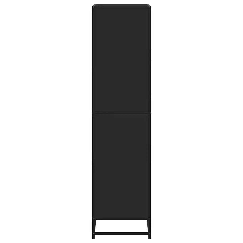 Libreria-Scaffale per Libri-Mobile di Stoccaggio Nera 60x35x139 cm in Truciolato