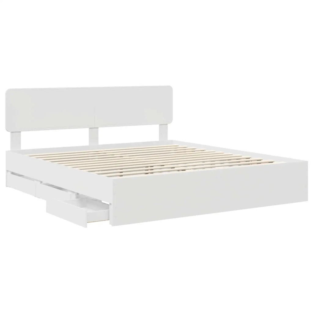 Struttura del letto Bianco 180 x 200 cm Legno ingegnerizzato 3412157