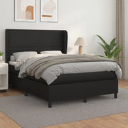Giroletto a Molle con Materasso Nero 140x190 cm in Similpellecod mxl 98260