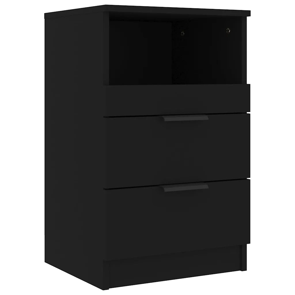 Comodino Nero in Legno Multistrato cod mxl 31196
