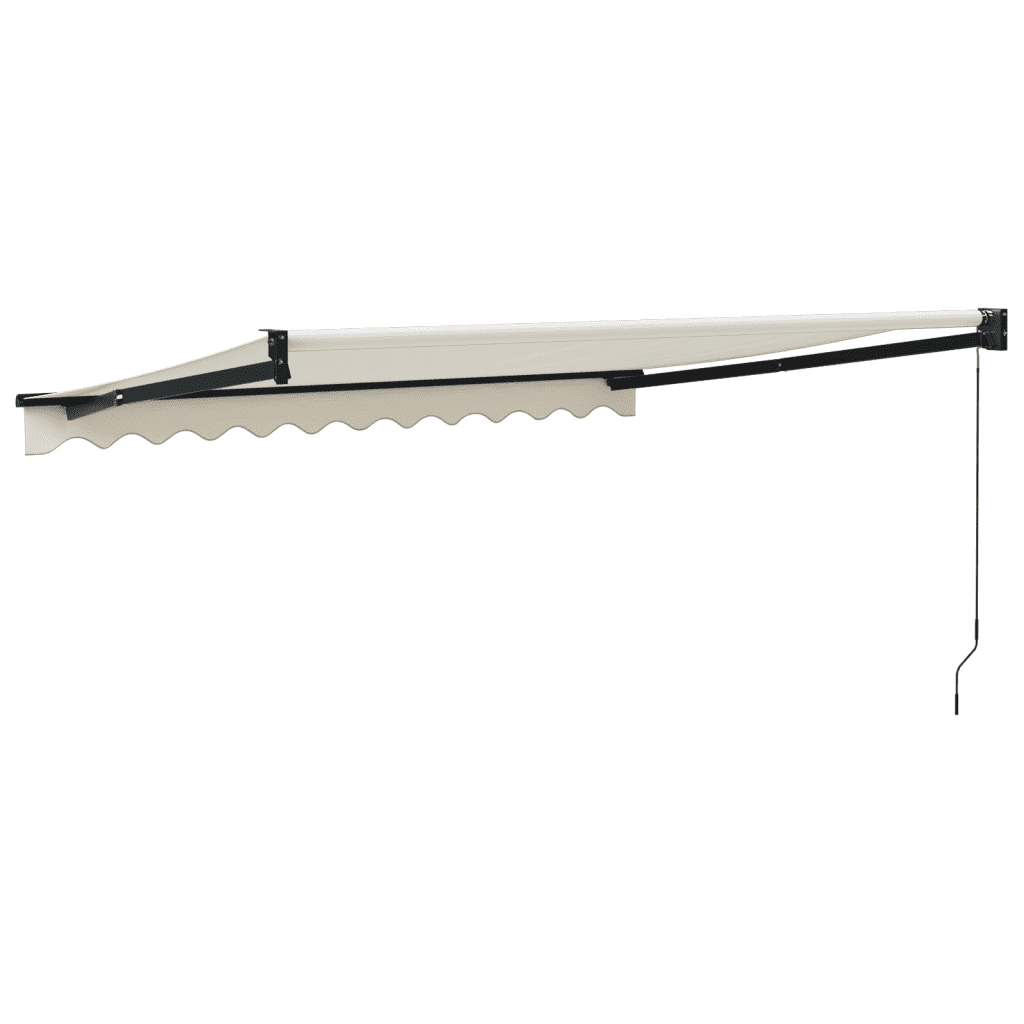 Tenda da Sole Retrattile Crema 3,5x2,5 m in Tessuto e Alluminio