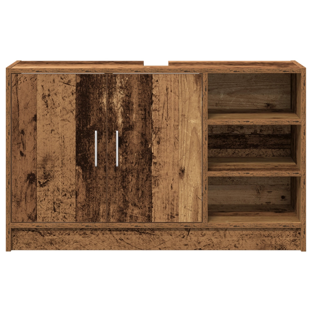 Mobiletto per Lavabo Legno Invecchiato 90x29x55 cm Legno Ingegnerizzato