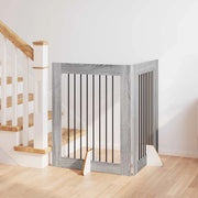 Cancello per cani con supporti 2 pcs Grigio Sonoma 80 x 100 cm 892040