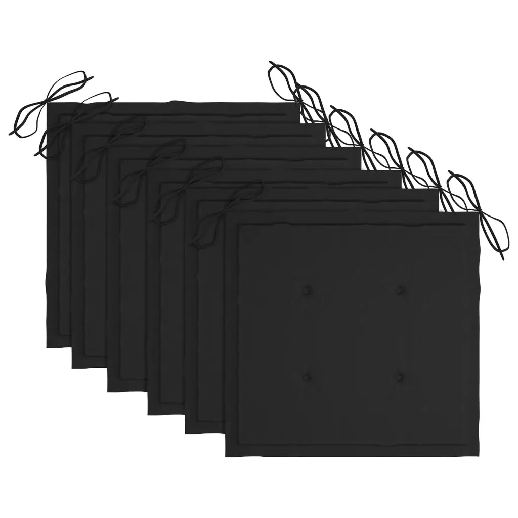 Sedie da Giardino con Cuscini 6 pz in Legno Massello di Acacia cod mxl 25521