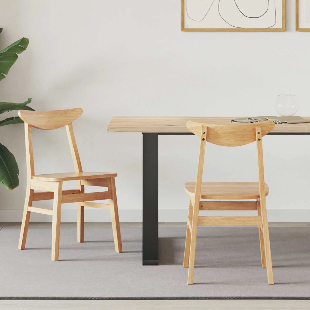 Sedie da pranzo 2 pcs Naturale 42 x 47.5 x 81 cm