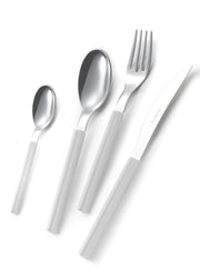 Servizio Set di Posate 24 Pezzi in Acciaio Eme Sky Bianco 19