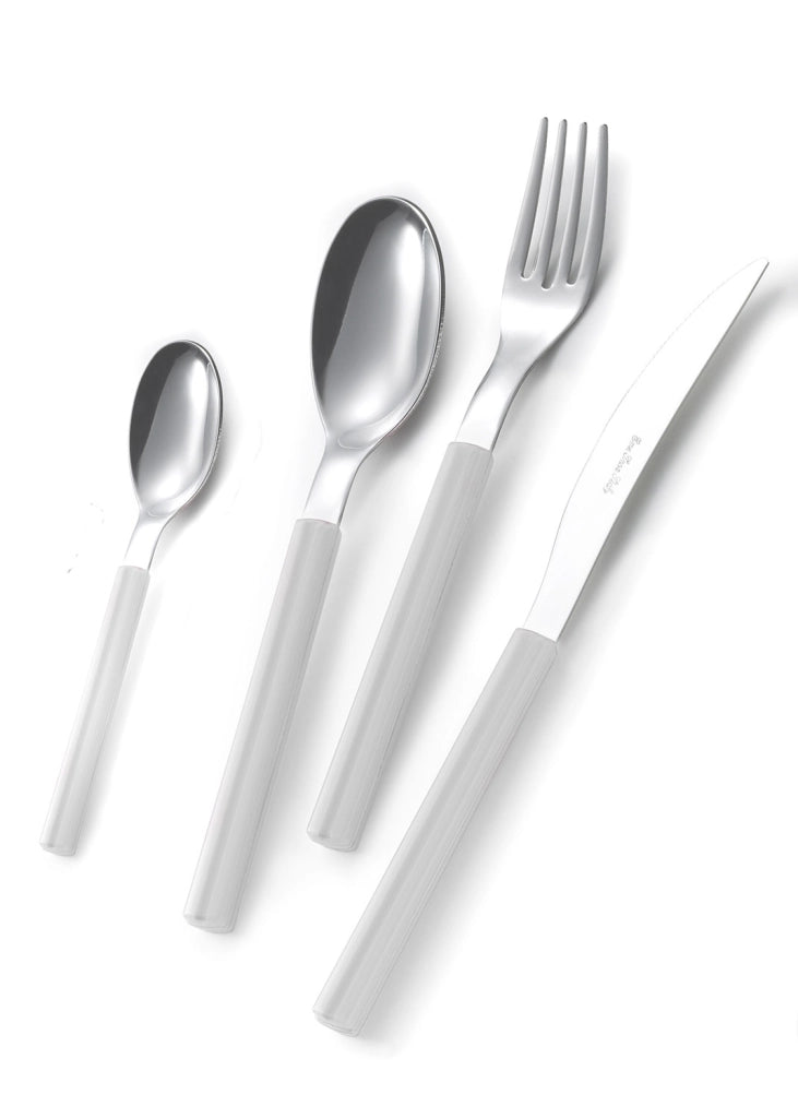 Servizio Set di Posate 24 Pezzi in Acciaio Eme Sky Bianco 19