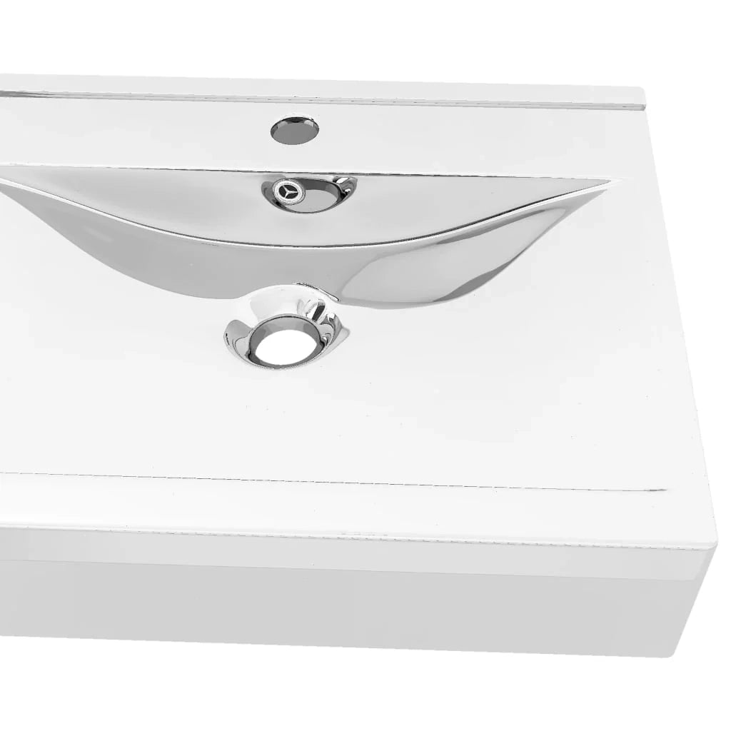 Lavabo con troppopieno lavabo lavabo da appoggio lavabo sospeso arredo bagno cabina doccia cabina WC casa 60 x 46 cm ceramica argento 02_0002607