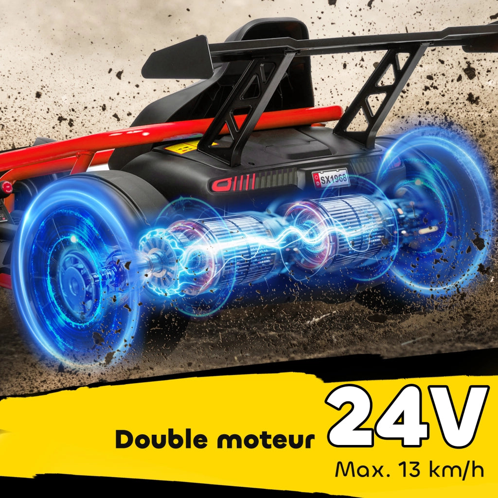 GoKart Elettrico per Bambini ¨C zephmum ¨C Rosso 119x77x54 cm