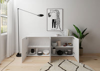 Madia 4 Ante 200x40x83,5 cm Elios Bianco Lucido