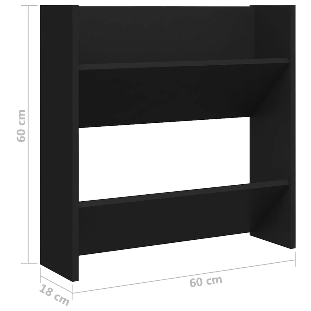 Scarpiere contenitori per scarpe mobili per ingresso corridoio soggiorno da parete set da 4 legno ingegnerizzato nero 02_0022155