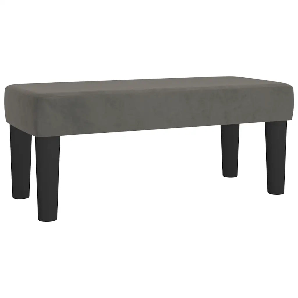 Giroletto a Molle con Materasso Grigio Scuro 120x190 cm Velluto 3270482