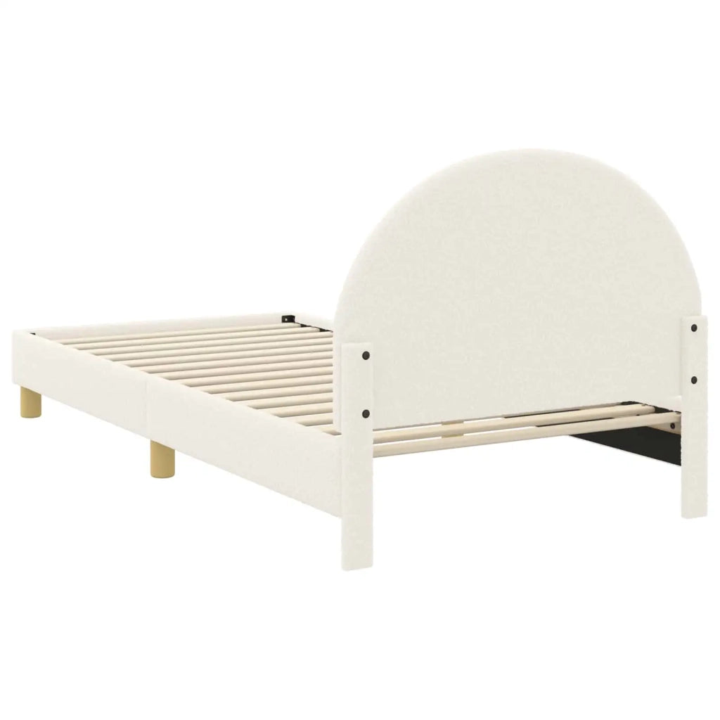 Struttura letto bambini con testata Crema 90 x 200 cm