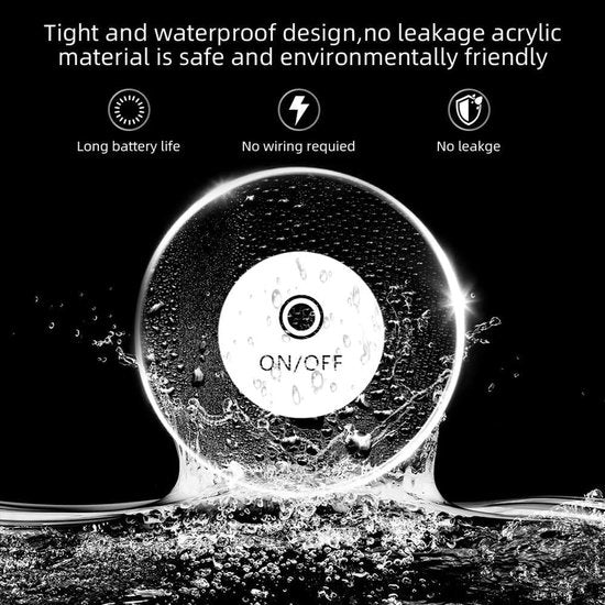 Set di 6 sottofili LED bianchi con interruttore di alimentazione - Sottofili illuminanti in acrilato - Impermeabili per bottiglie in vetro - Feste Matrimoni Bar Natale