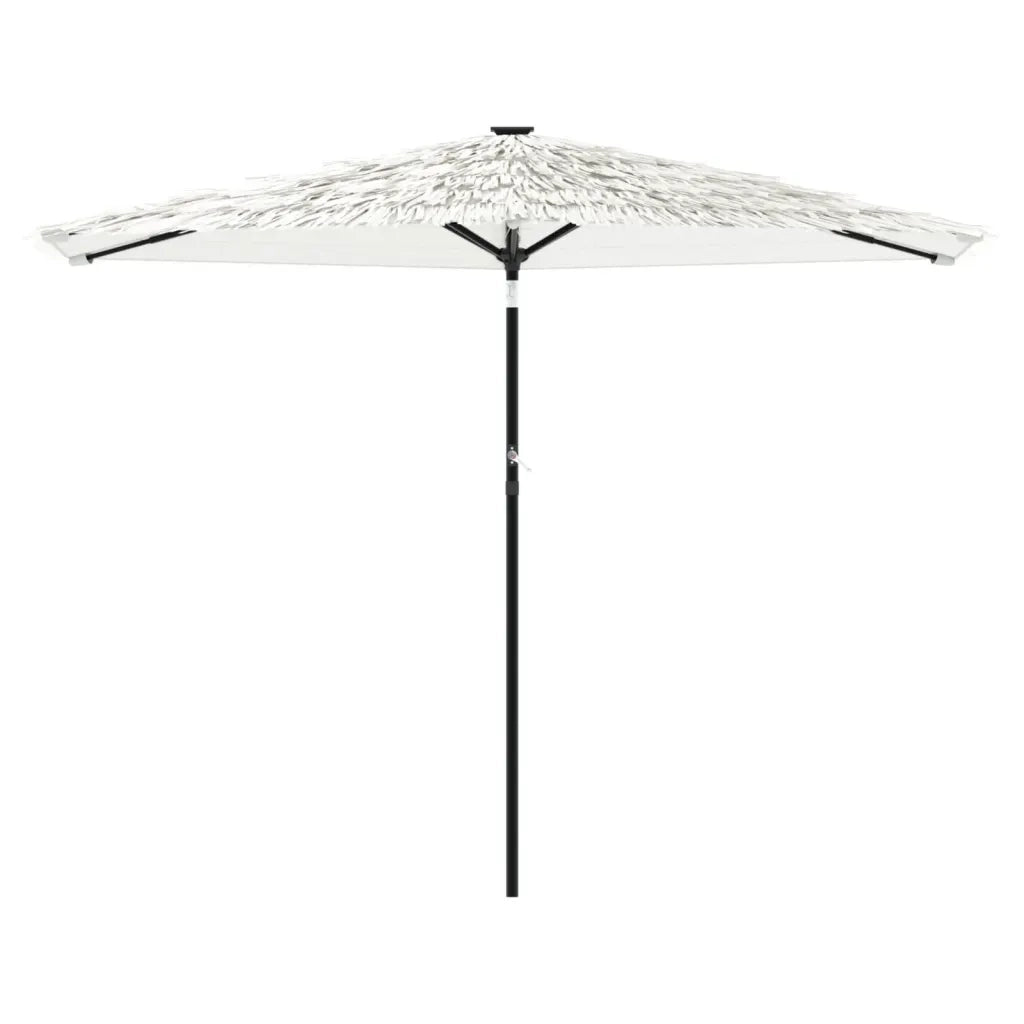 Ombrellone Giardino-Ombrello da Balcone con Palo in Acciaio Bianco 288x288x225 cm