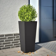 Fioriera da Giardino Nera 35x35x75 cm in Acciaio 851080