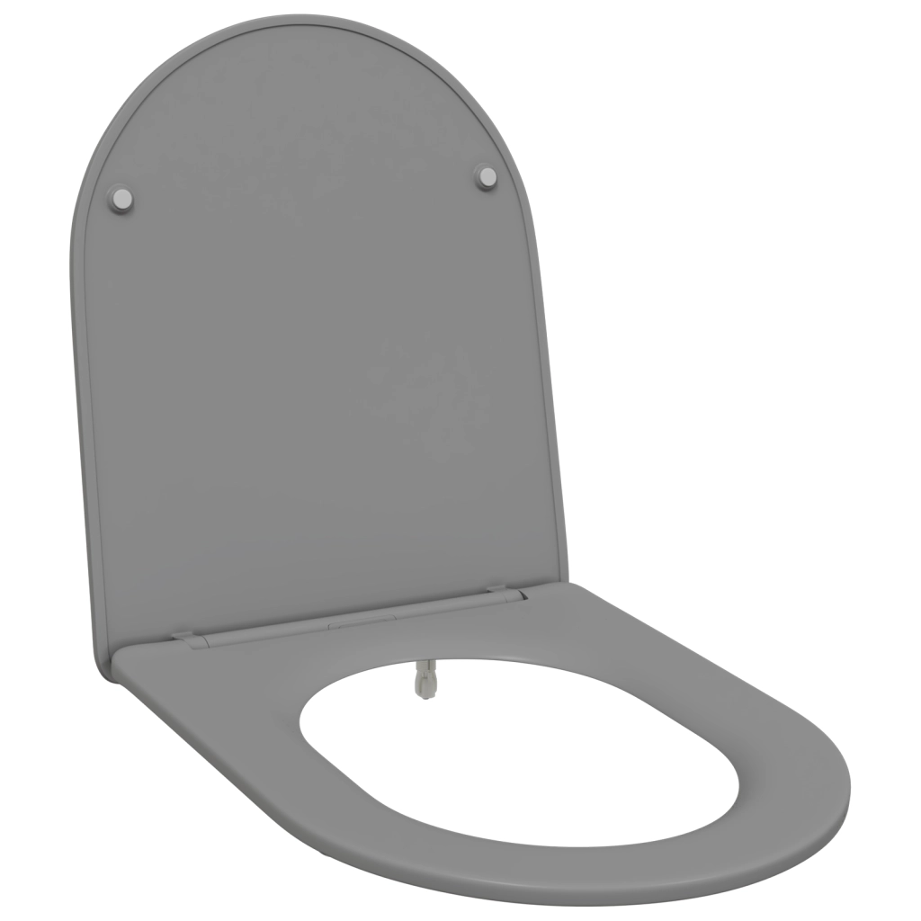 Sedile WC a sgancio rapido  con chiusura morbida in Duroplast Grigio