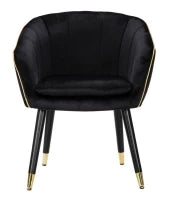 Poltrona Paris Nera/Gold Cm 62X58X78