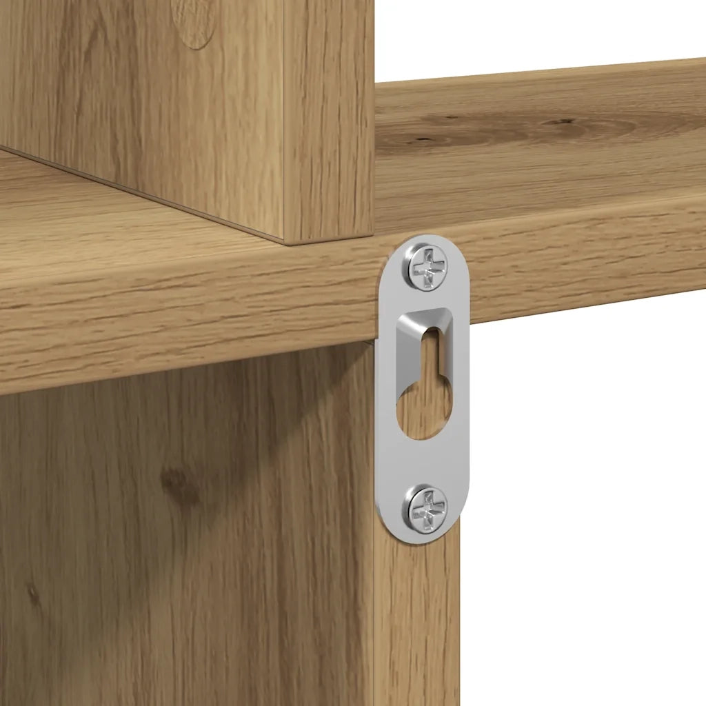 Scaffale a Parete Rovere Artigianale 80x15x78,5 cm Truciolato