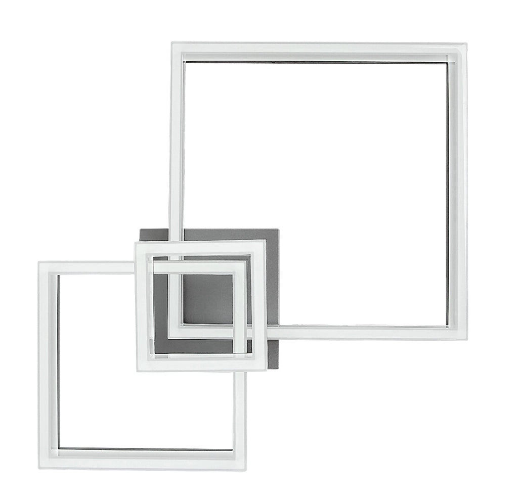 Plafoniera LED 22W CCT cromata geometrica Amilia Rabalux