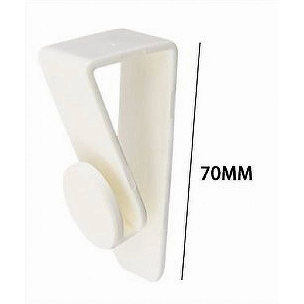 Trade Shop - Set 2pz Ganci Per Porta Armadio Portatili Per Appendere Oggetti Casa Bianco 87359 -