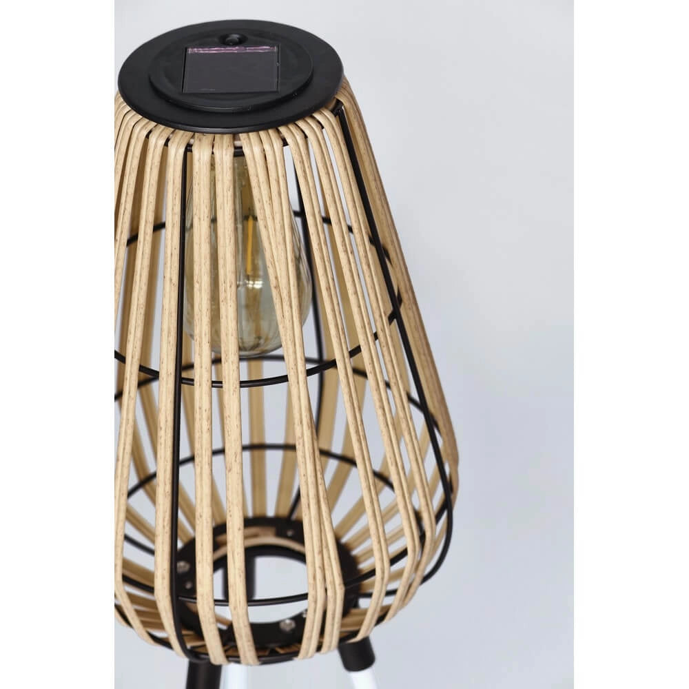 Lampada Solare da Giardino in Bambù con Treppiede H52,5 cm - PLAYFUL