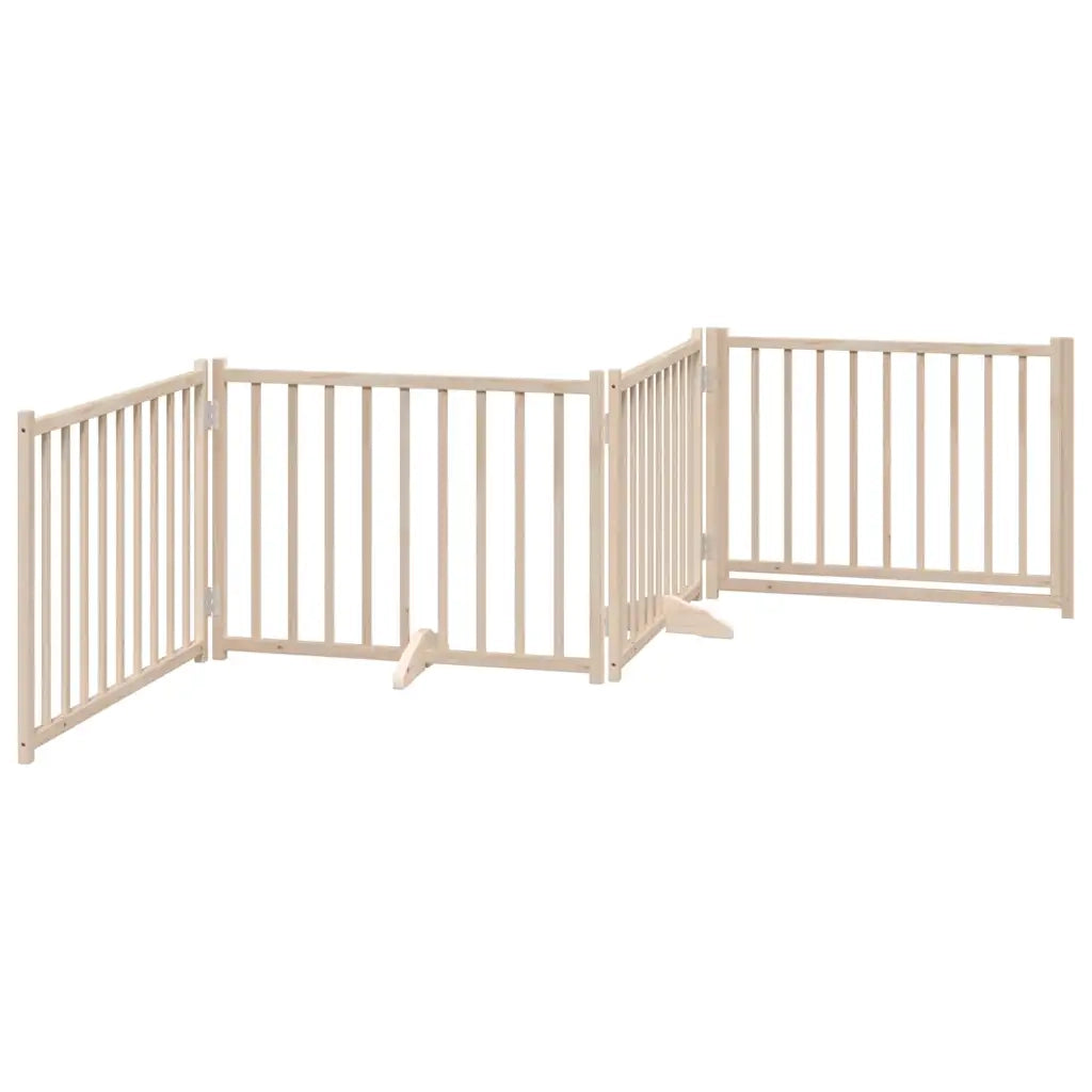Cancello Cani Porta Pieghevole 4 Pannelli 320 cm Massello Abete CFW7371255