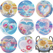 Set di 8 sottopannelli - Rondi - con Supporto - Sottopannelli Design - Sottopannelli per Vetri - Sottopannello per Diamond Painting - Qualità Premium – Antiscivolo – Assorbente – Resistente al Calore