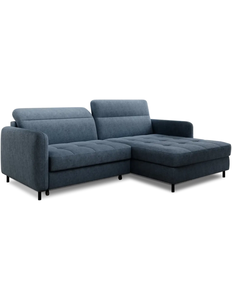 Divano ad angolo collezione GOUMSI colore Blu scuro melange