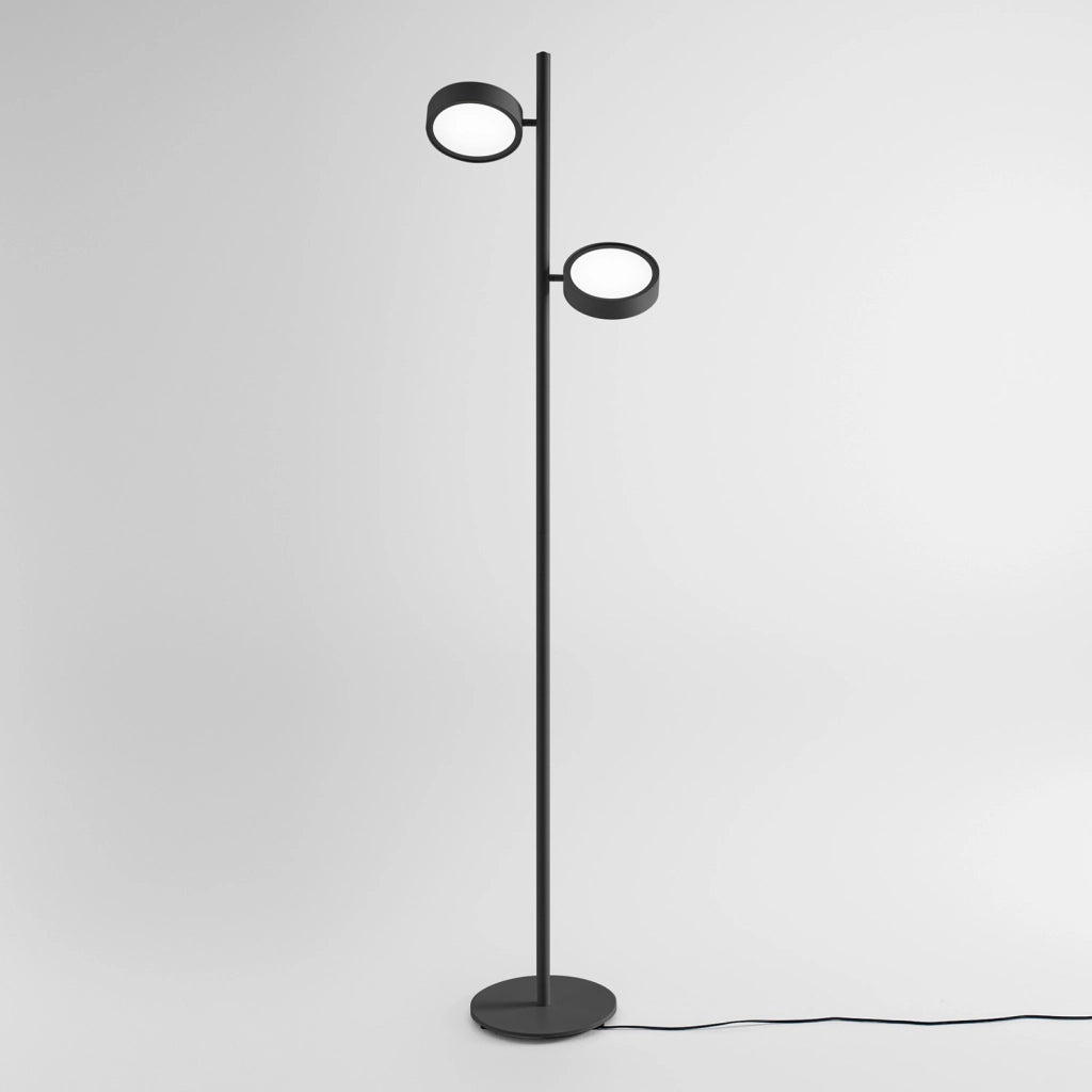 Lampada da Terra GPIN20 - Piantana 36W 2345lm LED 3000K Orientabile in Alluminio Nero Opaco - Gealuce