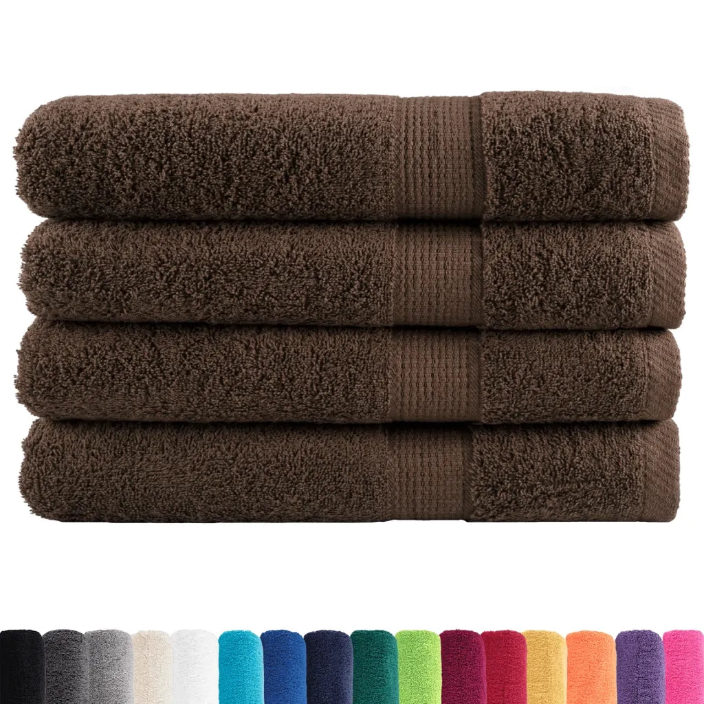 Asciugamani per sauna Premium SOLUND 4 pz Marrone 80x200 cm 600 g/m² 137243