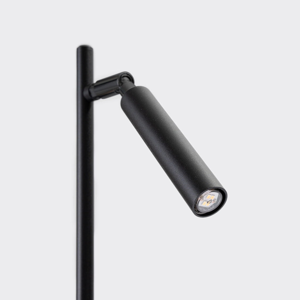 Lampada da tavolo nera moderna, paralume orientabile G9 Pure Lume