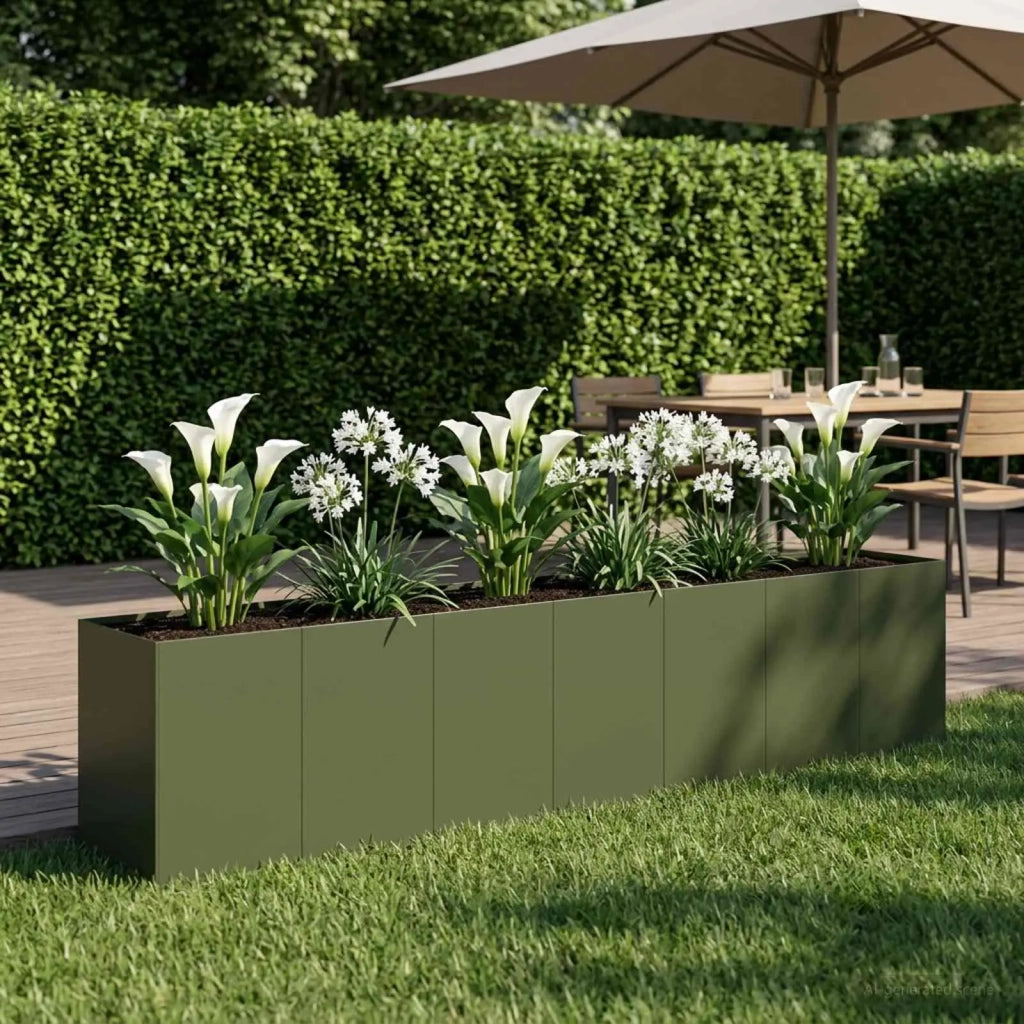 Vaso da giardino Verde Oliva 280 x 40 x 60 cm 8005907