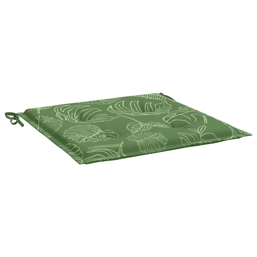Cuscini per Sedia 2 pz Motivo a Foglie 40x40x3 cm Tessuto 361023