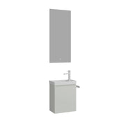 Set mobile lavabo con specchio (2 pezzi) "Ferla 40" - 40 x 22 x 50 cm - Cashmere opaco