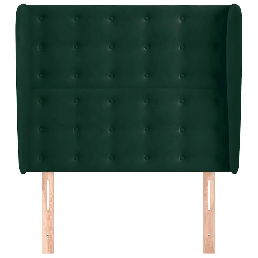 Testiera ad Orecchio Verde Scuro 83x23x118/128 cm in Vellutocod mxl 97697