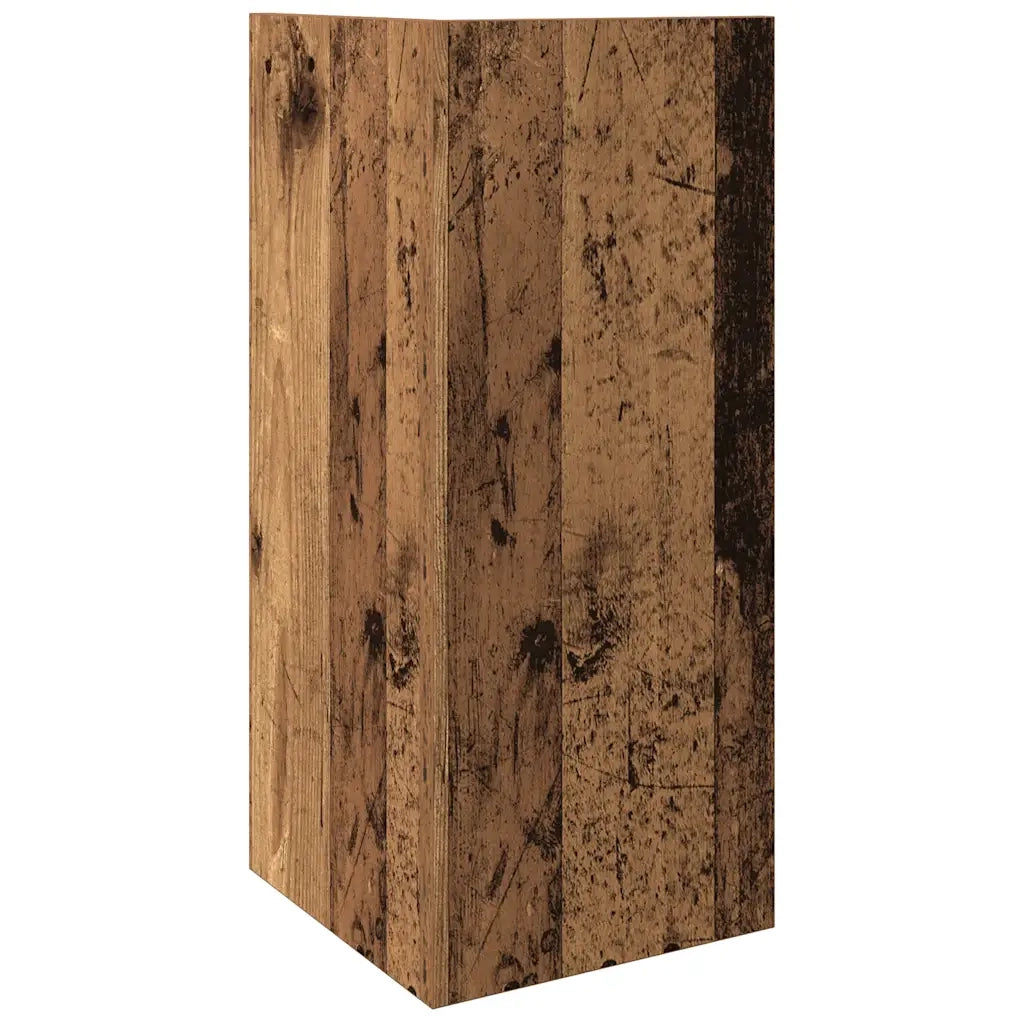 Tavolini Laterali 2 pz con Ripiano Legno Antico 25,5x27x60 cm 858557