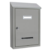 CASSETTA POSTALE 'PEONIA' cm 24,5x7,5x H.36 - grigio argento  - KASART