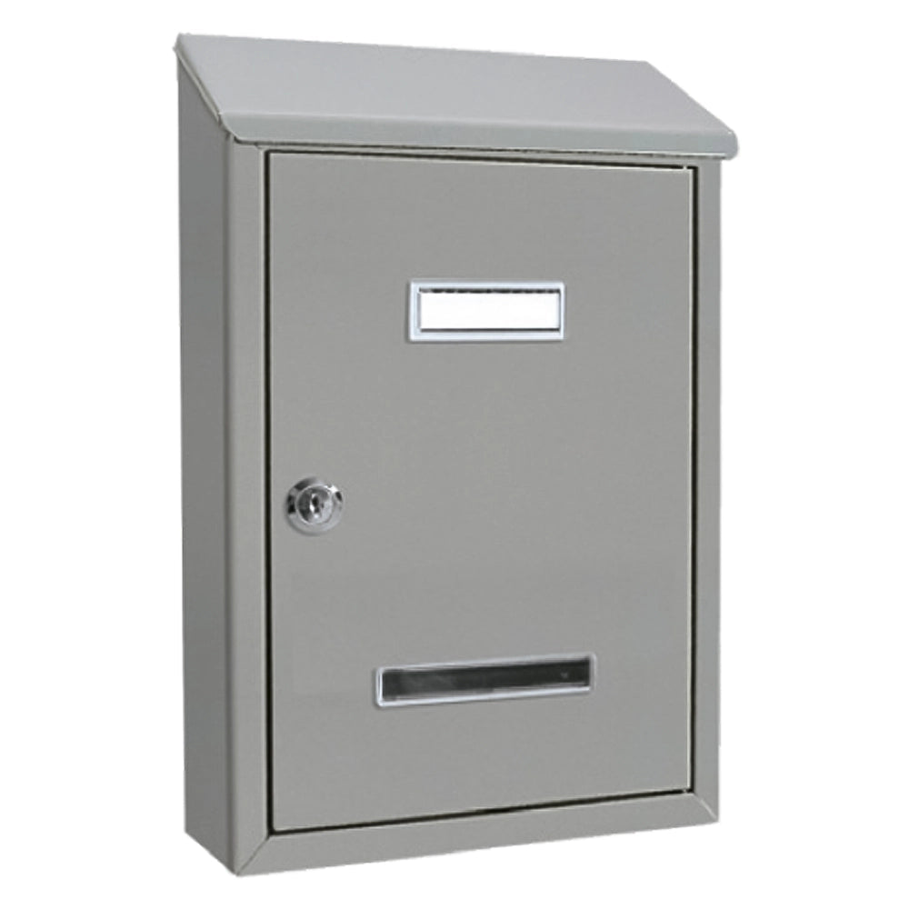 CASSETTA POSTALE 'PEONIA' cm 24,5x7,5x H.36 - grigio argento  - KASART