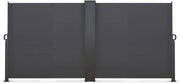 Doppio Schermo Pieghevole a Scomparsa 160 x 800 CM Tenda Laterale Grigio Antracite