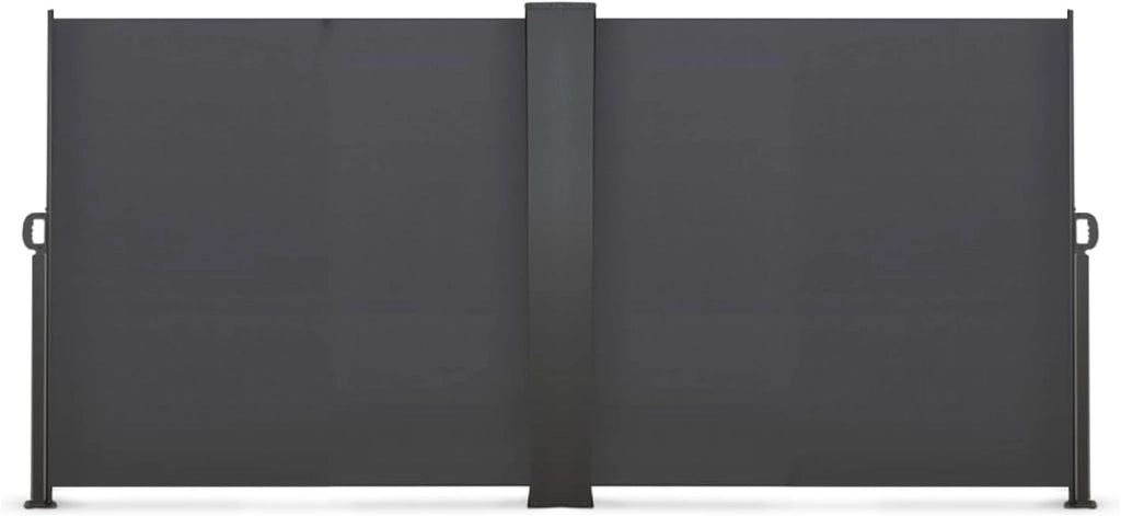 Doppio Schermo Pieghevole a Scomparsa 160 x 800 CM Tenda Laterale Grigio Antracite