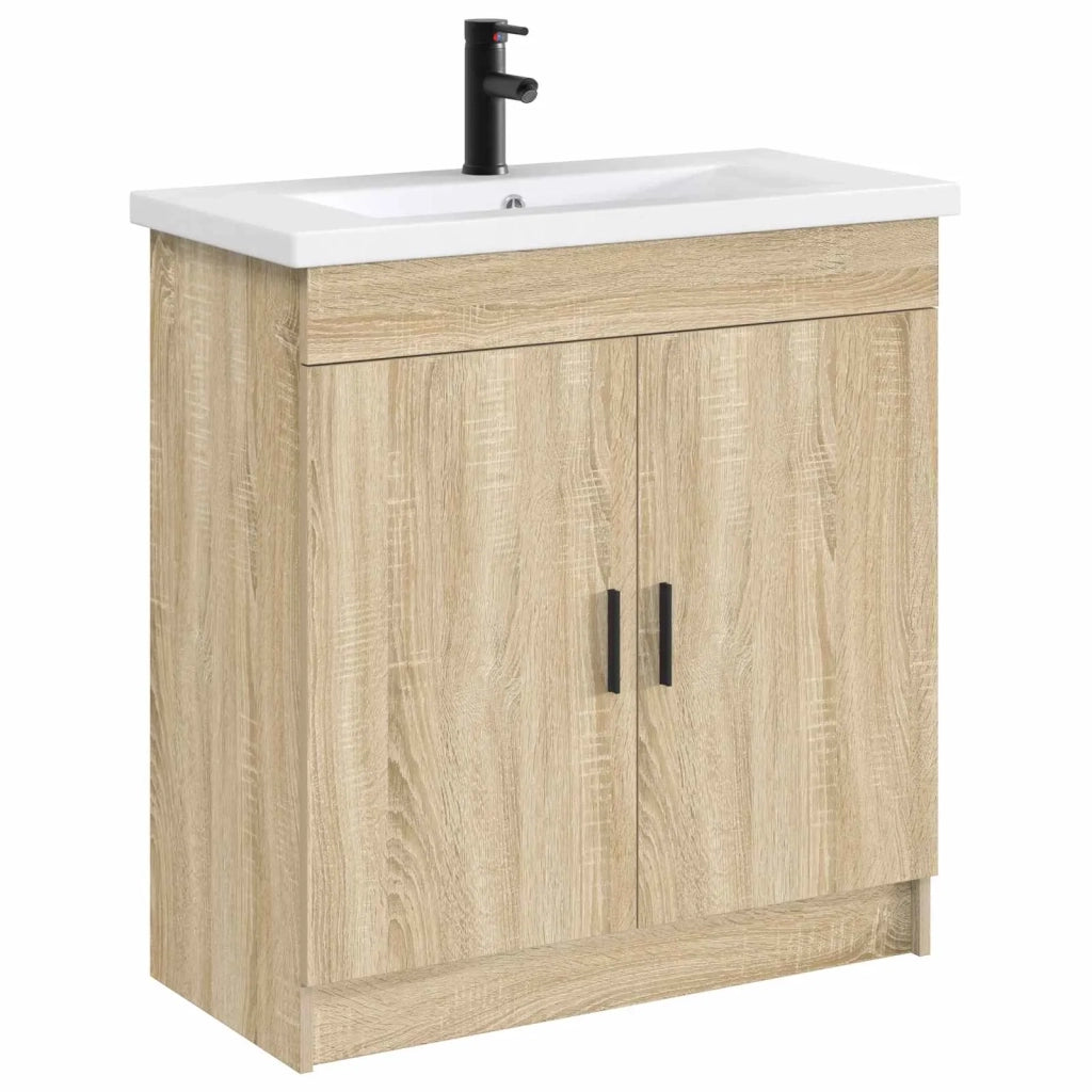 Lavabo da bagno Nero Opaco 81 x 40 x 17,5 cm Metallo