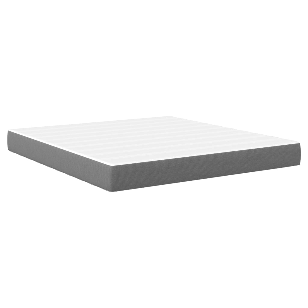 Materasso a molle insacchettate  Grigio chiaro Medio 180x200x20 cm Tessuto